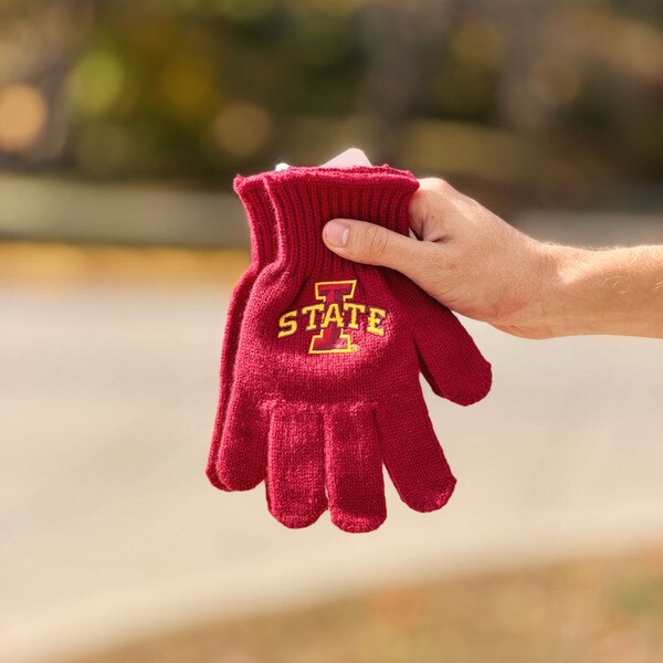 Logofit Youth I-State Cardinal Tailgate Knit Gloves (was $19.99)